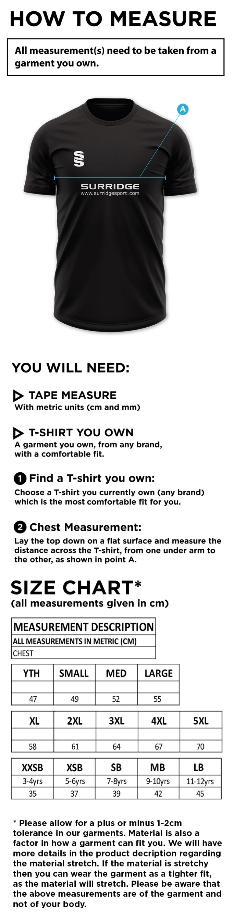 H-Karts - Dual Games Shirt - Men's Fit - Size Guide