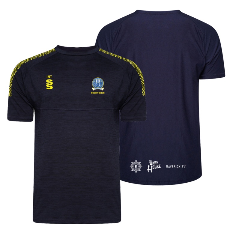 Men's Rugby Union - Dual Gym T-shirt : Navy Melange