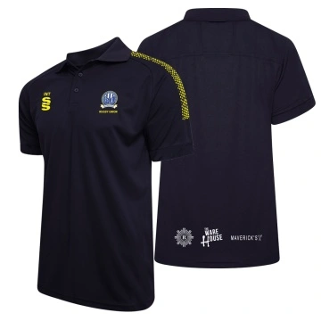 Men's Rugby Union - Dual Solid Colour Polo : Navy
